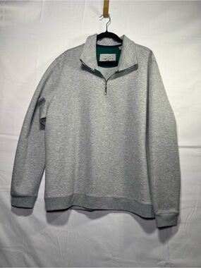Ted Baker London Men’s Gray Quarter Zip Pullover Size 7 / 3XL